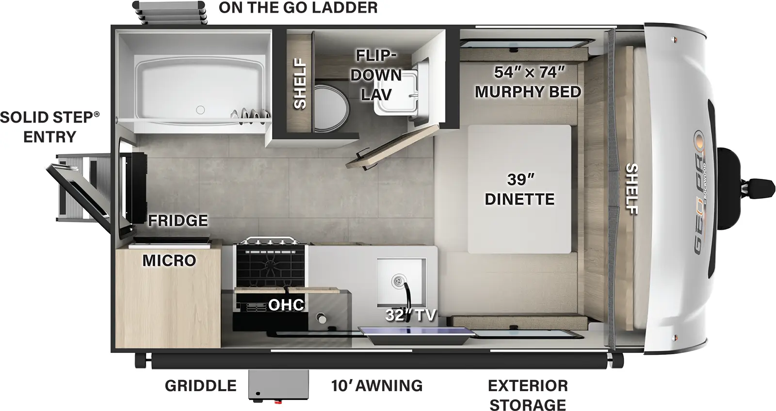 Rockwood Geo Pro G15FDG Floorplan